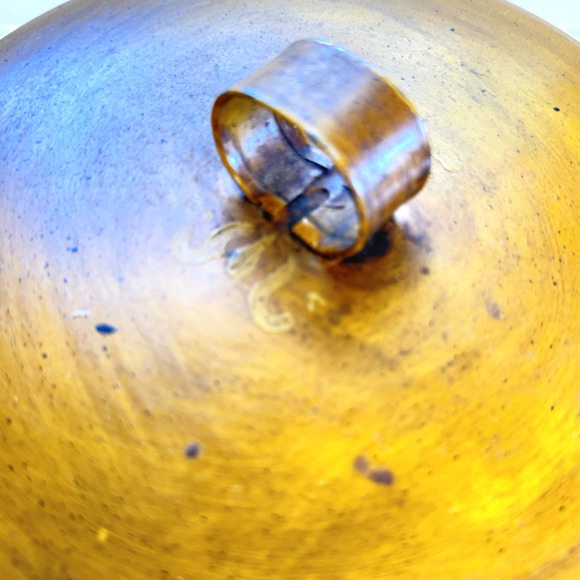 Vintage Painted Large Tin Folk Art Toleware Hand Painted Primitive Storage Metal - Picture 2 of 11